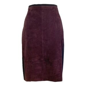 Elite Tahari Suede Panel Skirt